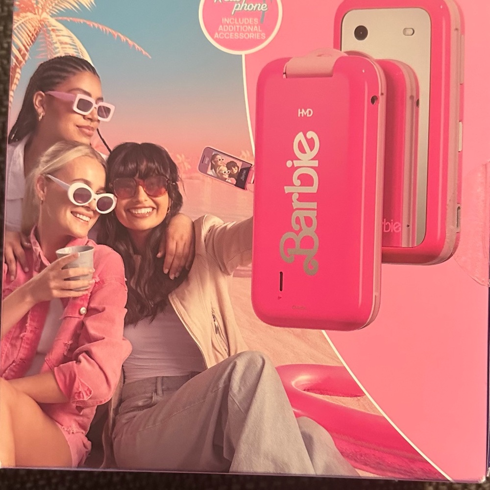 Barbie Hot Pink Flip Phone